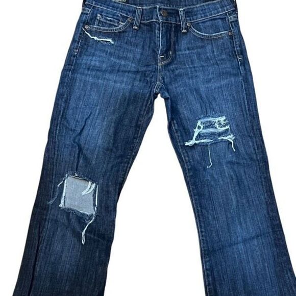 Citizens of Humanity COH Kelly Stretch Distressed Cropped Jeans Size 25 - Picture 1 of 4